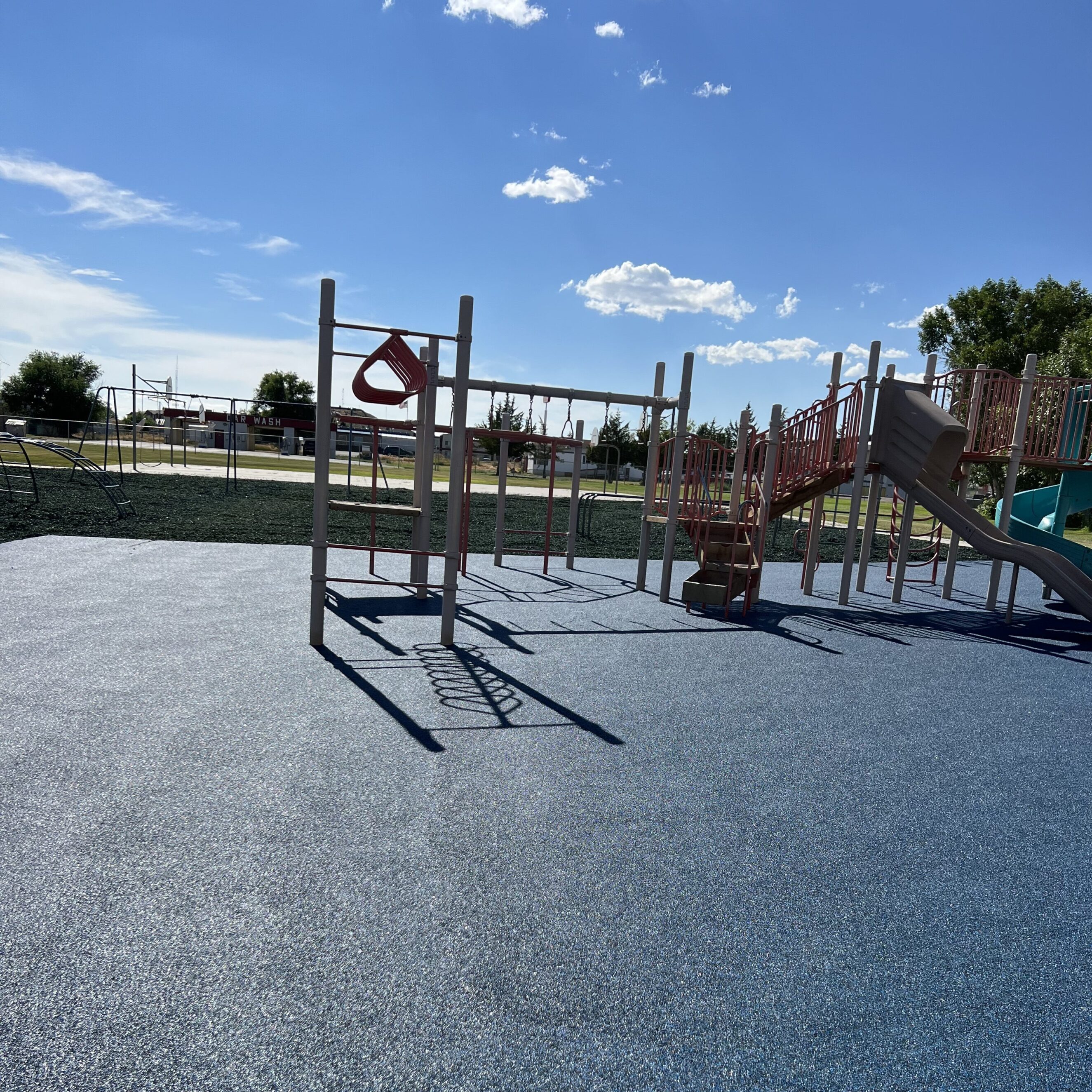 Playground equipment on a sunny day